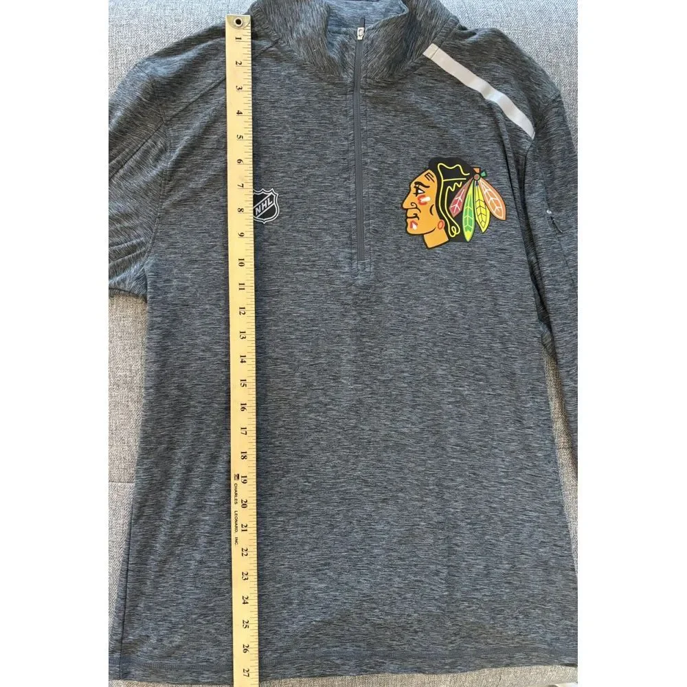 Chicago Blackhawks‎ Fanatics  PRO NHL  Quarter Zip Pullover Sweatshirt   Medium